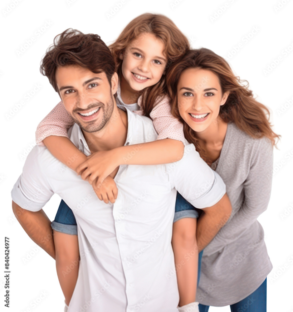 Wall mural PNG Happy family laughing adult child. 