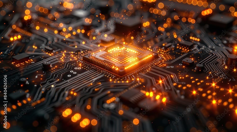 Poster the close up view of an electronic device created using generative artificial intelligence.stock pho