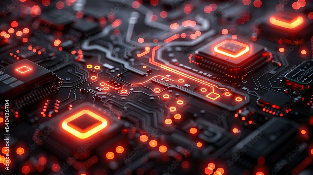 Poster the close up view of an electronic device created using generative artificial intelligence.image ill
