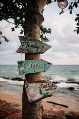 sign on the beach