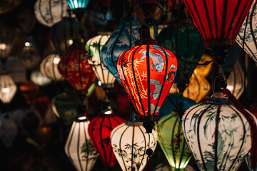 lanterns in chinese temple