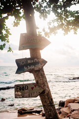 sign on the beach