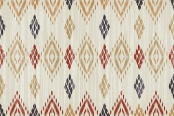 Ethnic abstract ikat art. Aztec ornament print. geometric ethnic pattern seamless color oriental. Design for background ,curtain, carpet, wallpaper, clothing, wrapping, Batik, vector illustration