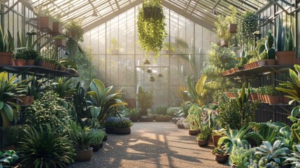 Tropical Oasis Rare Succulents and Exotic Plants in a Humid Greenhouse