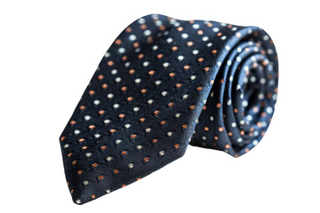 Rolled up polka dot tie