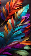 colorful feathers background