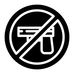 carrying firearms is prohibited glyph icon