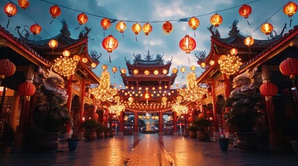 Buddha temples for Vesak are decorated with elaborate ornaments