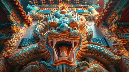 Obraz premium Buddha temples for Vesak are decorated with elaborate ornaments