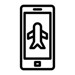 check the schedule on your cellphone line icon