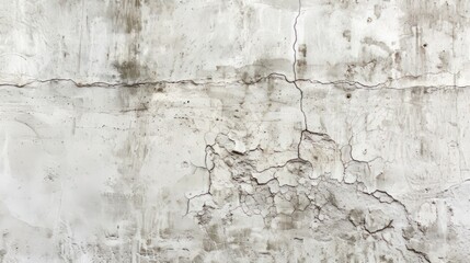 An aged, weathered concrete wall in a light, neutral gray tone, with minor imperfections and cracks adding character and texture to the background