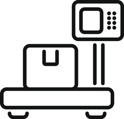 Measuring the weight of a package, preparing for shipping