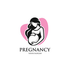 Pregnant logo vector. EPS 10 editable vector