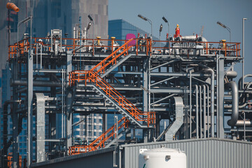 Oil​ refinery​ and​ plant and tower column of Petrochemistry industry