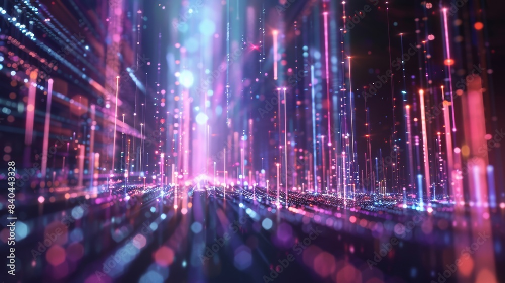 Poster Imaginative visual of smart digital city with globalization abstract graphic showing connection network . Concept of future 5G smart wireless digital city and social media networking systems .