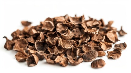 dried coix seeds Isolated on white background. cooking ingredients for healthful food concept for designer