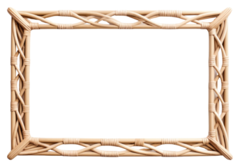 PNG  Stunning design rattan backgrounds frame white background.
