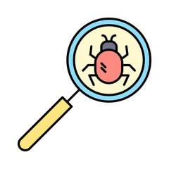 character with magnifying glass