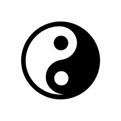 Fototapeta premium Isolated vector illustration of Yin-Yang symbol on white background.