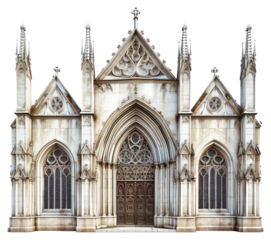 PNG  Gothic church architecture building gate white background.