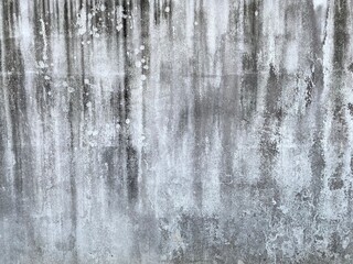 black mold indicating damp on outside white cement wall.