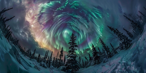 beautiful northern lights in the sky