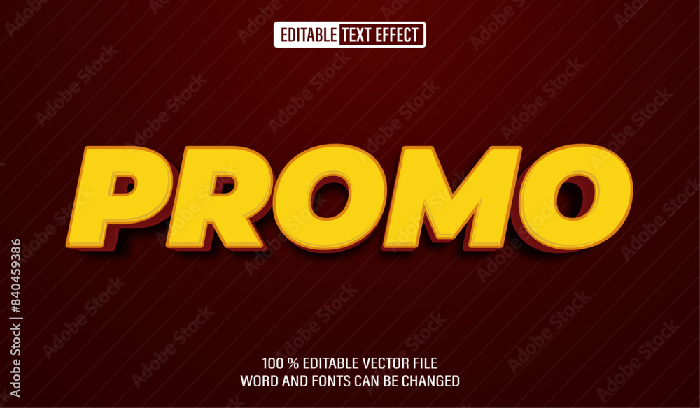 Poster editable 3d text style effect - flash text effect template