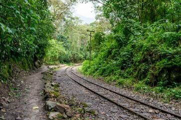 Obraz premium Railway connecting Cusco and Machu Picchu in Peru