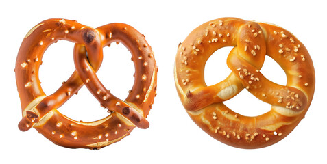 Pretzels isolated on transparent or white background