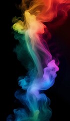 Abstract rainbow smoke background texture. AI generated.