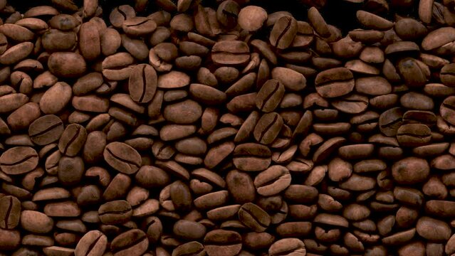 Coffee bean video, transparent