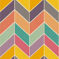 A man admires the nostalgic patterns of a retro Chevron design in the USA, bringing back memories of simpler times.