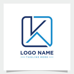 Initial Alphabet icon logo K KA or AK logo design