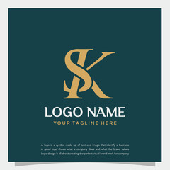 Letter s logo collection and initial sk logo design template