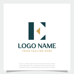Premium Initial Letter E or IE logo design. Trendy awesome artistic E or IE initial based Alphabet icon logo