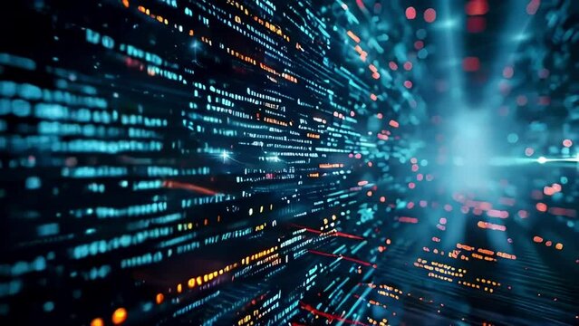 Video of computer screen with a lot of code on it. The code is in different colors and is very complex.