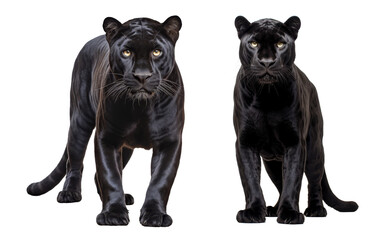 black panther isolated on a transparent background