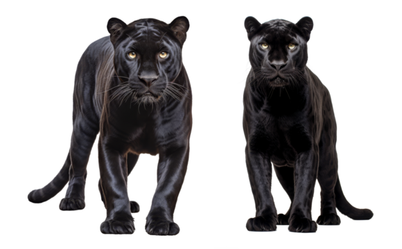 black panther isolated on a transparent background