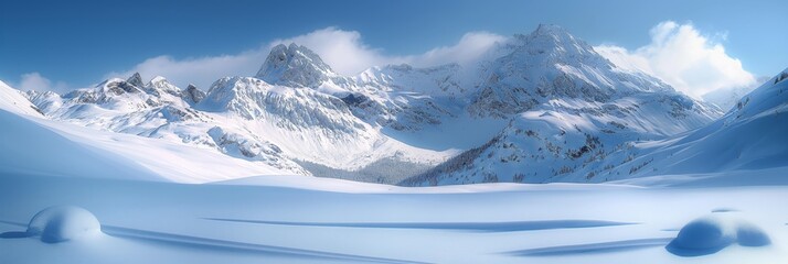 snowy mountain winter gorgeous landscape