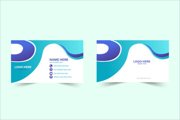 business card template, abstarct shape ,gradient color