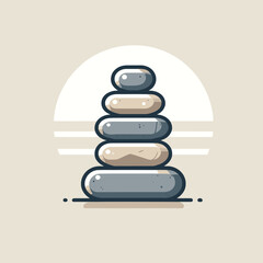 Illustration of rock pile, world rock day