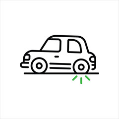 Flat Tire vector icon