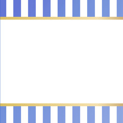 正方形の背景　青白縞の枠