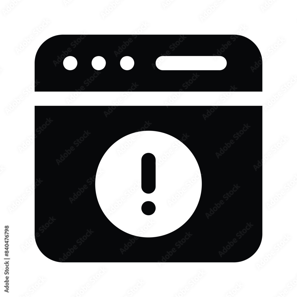 Wall mural pixel perfect icon of web error, ready to use vector