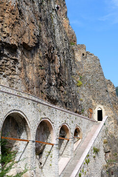 Entrance, Greek Orthodox Sumela Monastery, Trabzon, Turkey Minor