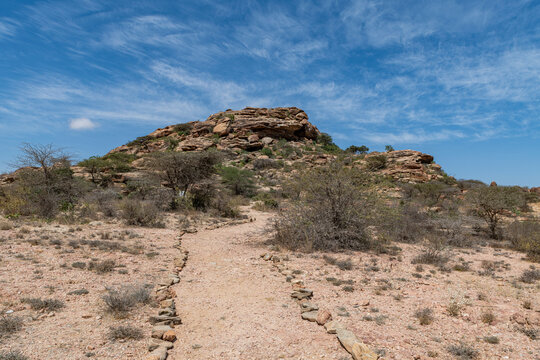 Rock art paintings site of Laas Geel, near Hargeisa, Somaliland, Somalia