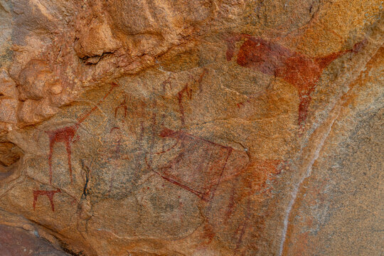 Rock art paintings of Laas Geel, near Hargeisa, Somaliland, Somalia