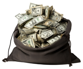 PNG Money bank notes dollar bag accessories. AI generated Image by rawpixel.