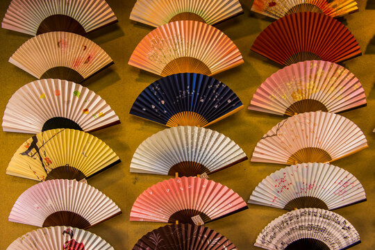 Japanese fans for sale, Kyoto, Honshu
