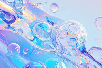 Vibrant water droplets in abstract form and art